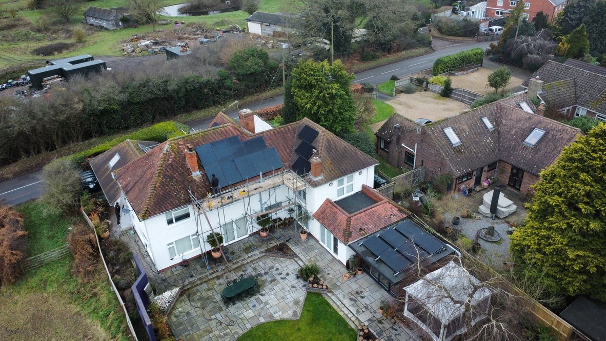 Solar panel installation on a Southampton home