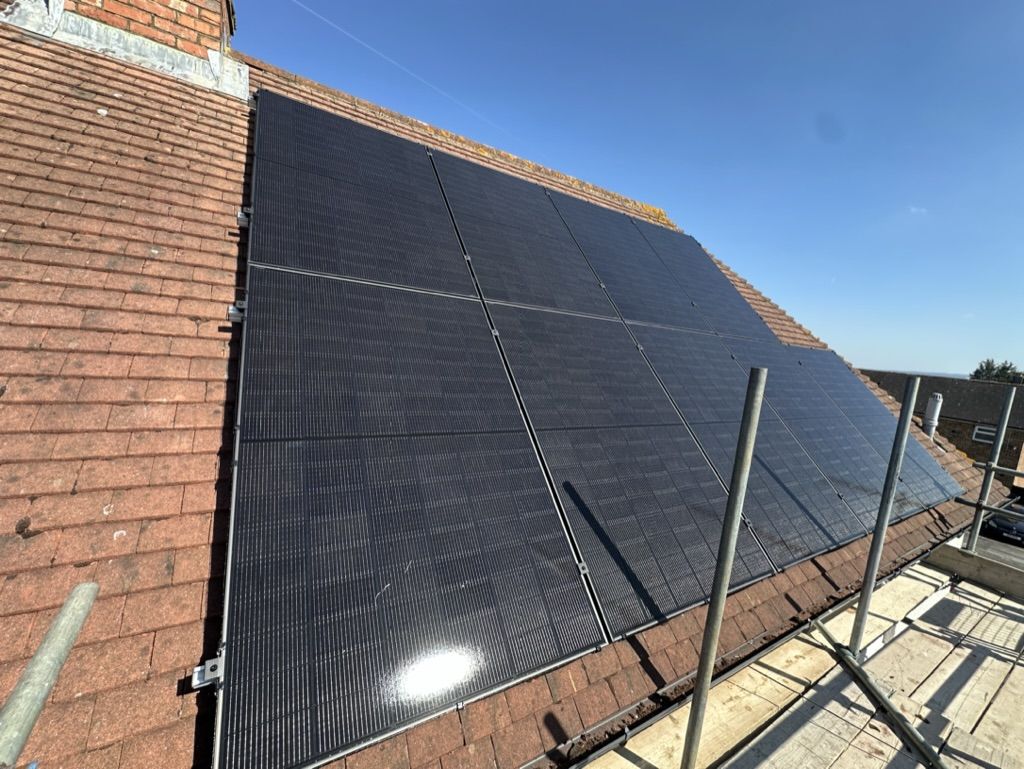 Solar panels installed on a Southampton roof